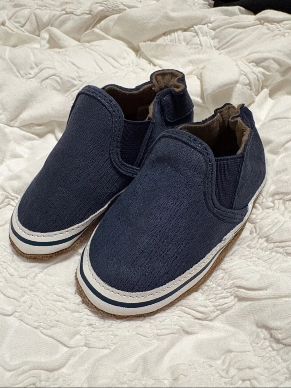 Robeez Liam Navy Soft Sole Baby Shoes 6-12